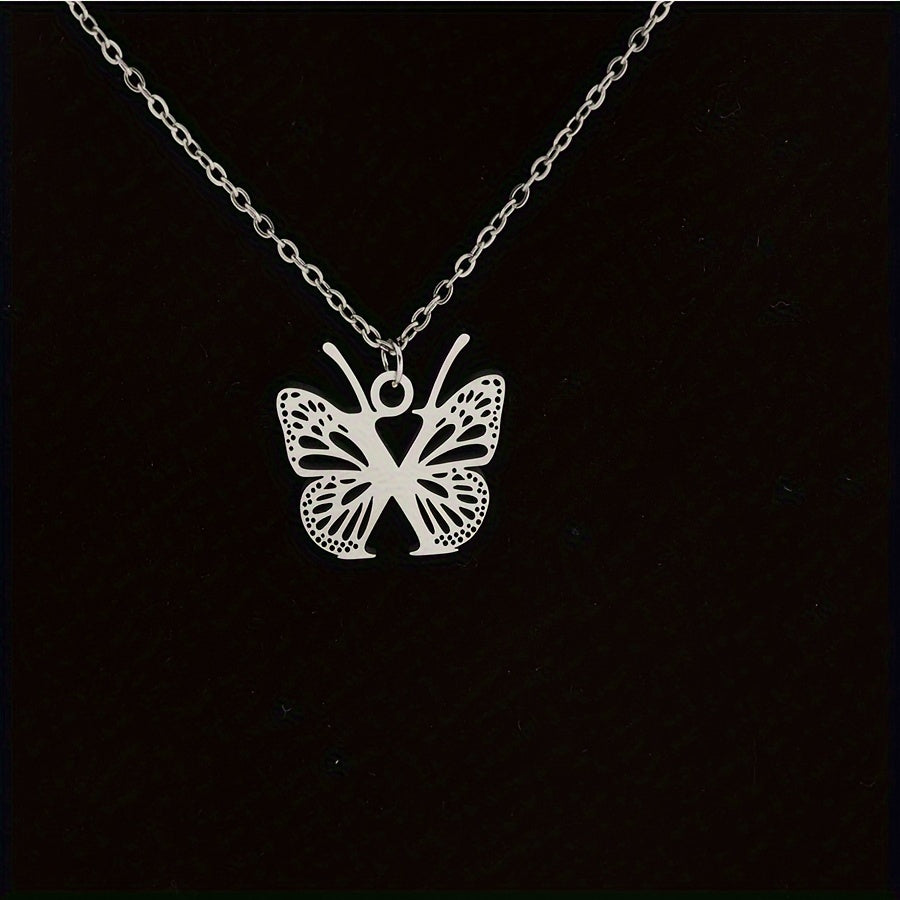 Personalized Butterfly Letter Necklace
