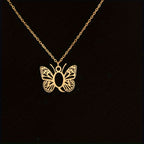 Personalized Butterfly Letter Necklace