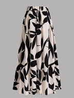 Women's High-Waist Printed Maxi Skirt