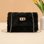 Women's Plush Chain Crossbody Bag