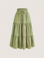 Women's Tiered Midi Skirt