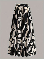 Women's High-Waist Printed Maxi Skirt