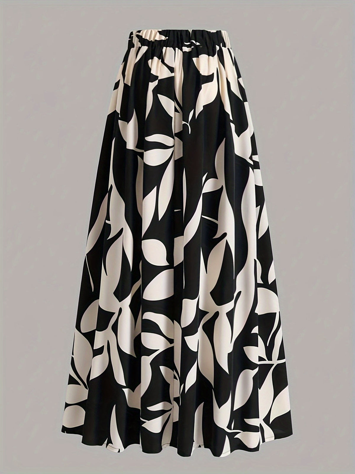 Women's High-Waist Printed Maxi Skirt