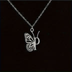 Personalized Butterfly Letter Necklace