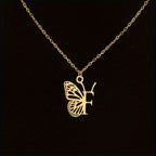 Personalized Butterfly Letter Necklace