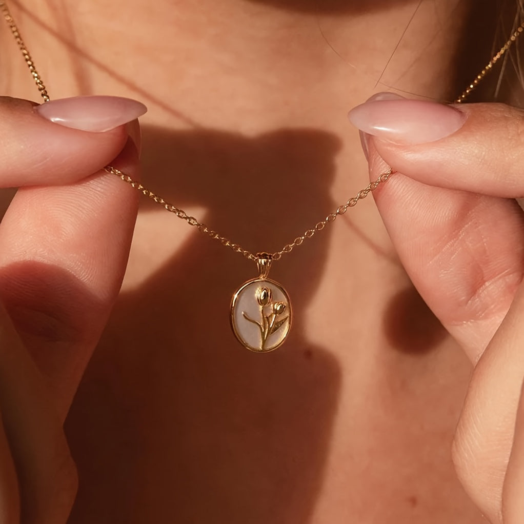 Women's Floral Pendant Necklace