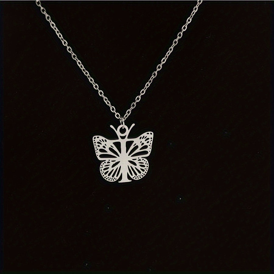 Personalized Butterfly Letter Necklace