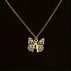 Personalized Butterfly Letter Necklace