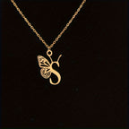 Personalized Butterfly Letter Necklace