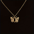 Personalized Butterfly Letter Necklace