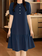 Women's Elegant A-Line Midi Dress