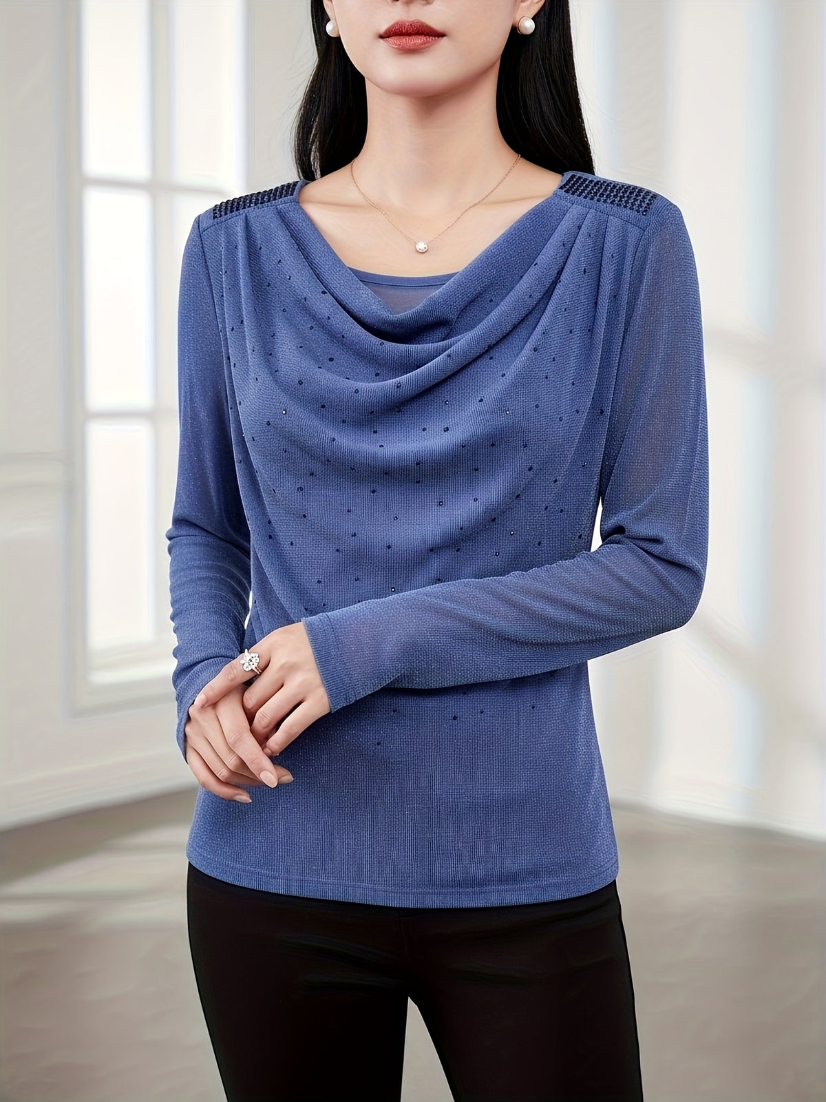 Women's Rhinestone Detail Blouse