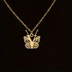Personalized Butterfly Letter Necklace