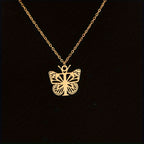 Personalized Butterfly Letter Necklace