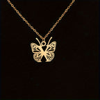 Personalized Butterfly Letter Necklace