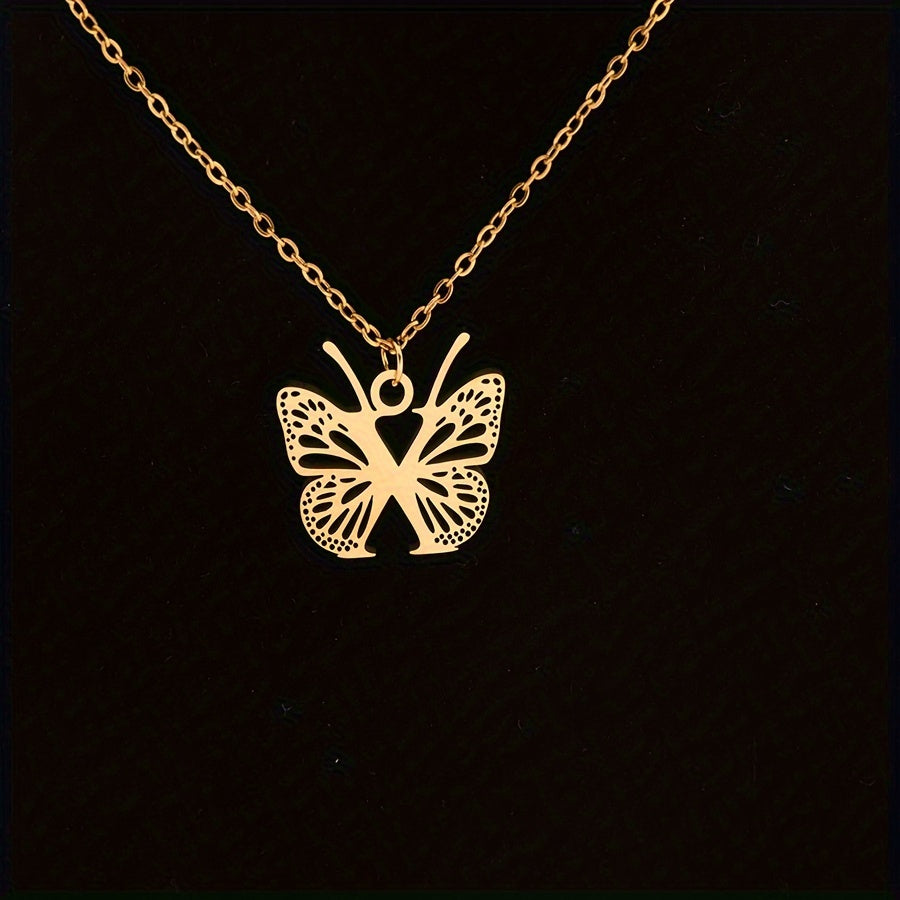 Personalized Butterfly Letter Necklace