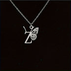 Personalized Butterfly Letter Necklace