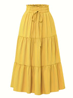 Women's Tiered Midi Skirt