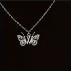 Personalized Butterfly Letter Necklace