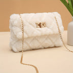 Women's Plush Chain Crossbody Bag