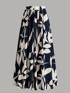 Women's High-Waist Printed Maxi Skirt