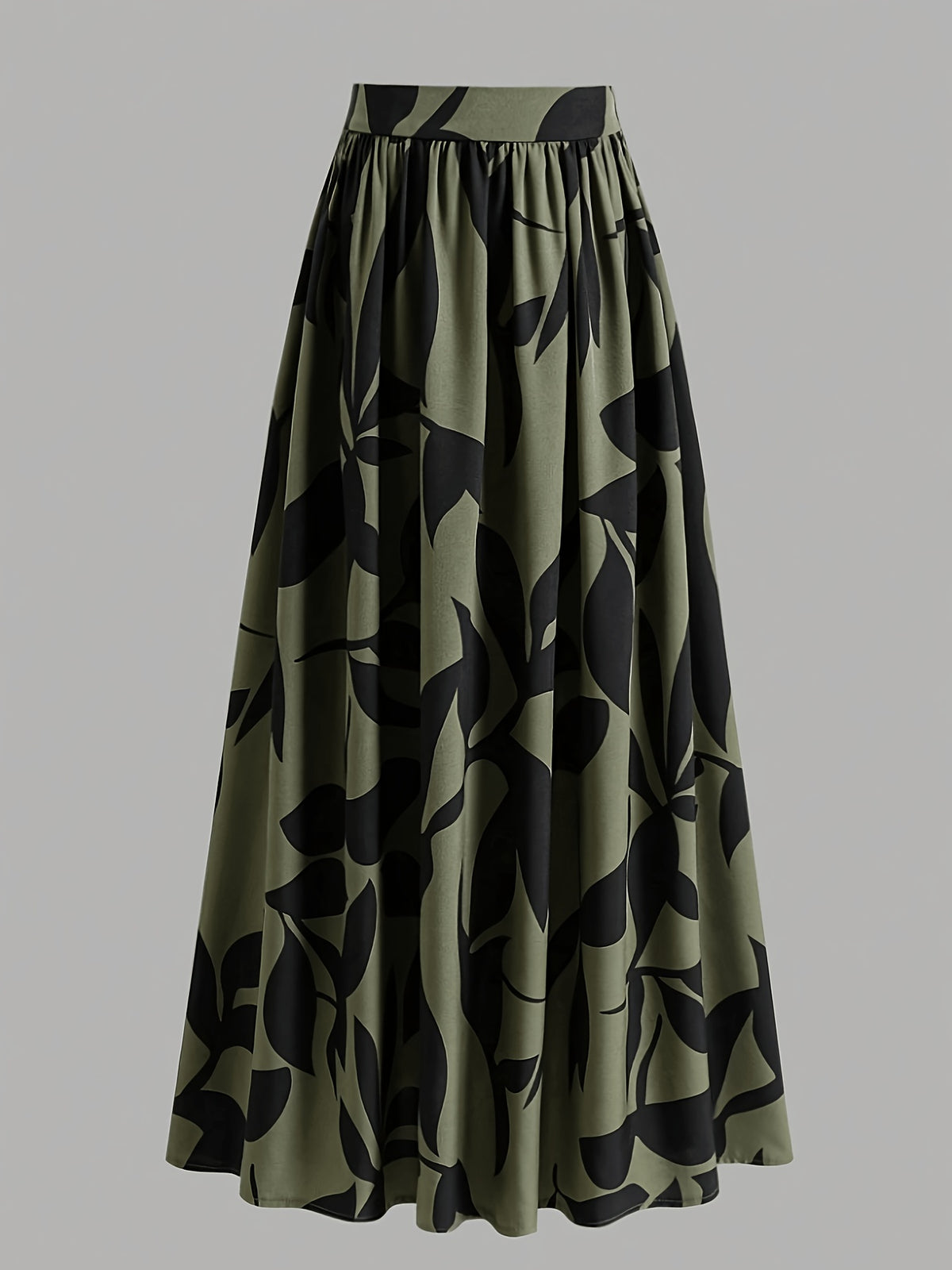 Women's High-Waist Printed Maxi Skirt