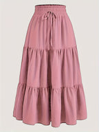 Women's Tiered Midi Skirt