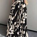 Women's High-Waist Printed Maxi Skirt