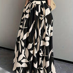 Women's High-Waist Printed Maxi Skirt