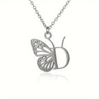 Personalized Butterfly Letter Necklace