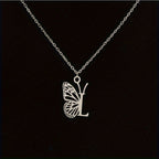 Personalized Butterfly Letter Necklace