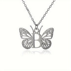 Personalized Butterfly Letter Necklace