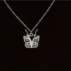 Personalized Butterfly Letter Necklace