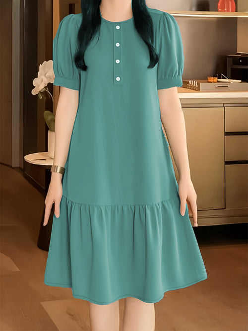 Women's Elegant A-Line Midi Dress
