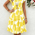 Women's Geometric Print Layered Dress