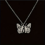 Personalized Butterfly Letter Necklace