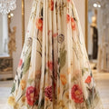 Women's Floral A-Line Maxi Skirt