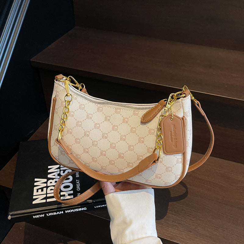Women's Plaid Chain Shoulder Bag
