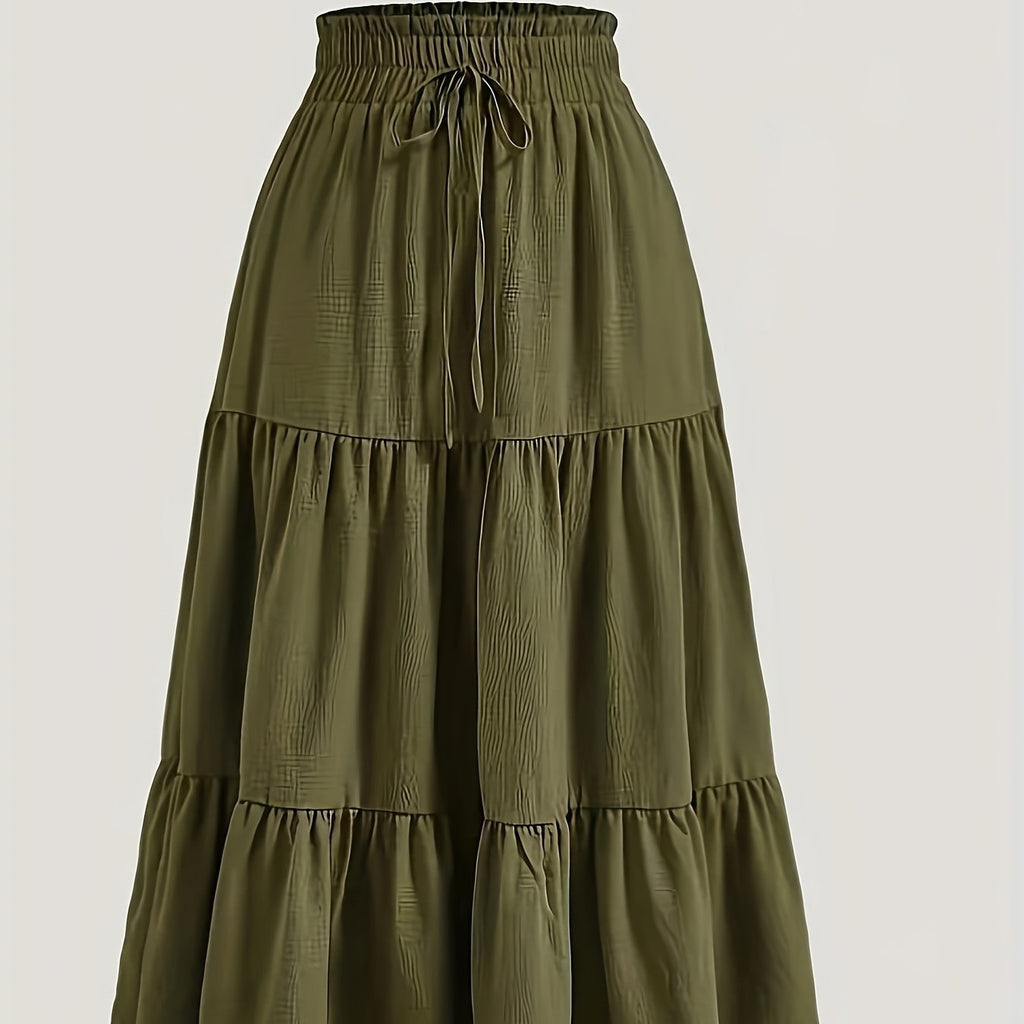 Women's Tiered Midi Skirt