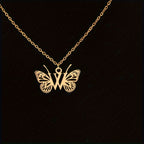 Personalized Butterfly Letter Necklace