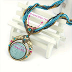 Women's Green Stone Pendant Necklace